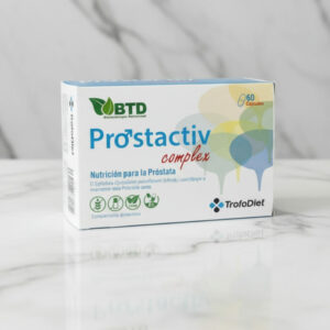 C.N.: 214412.5 Prostactiv Complex® es un complemento alimenticio avanzado diseñado para promover la salud prostática y el bienestar general de los hombres. Su potente fórmula combina extractos naturales, vitaminas, minerales y probióticos, con ingredientes específicos como Saw Palmetto, Licopeno, Pygeum, y Extracto de Ortiga verde, todos ellos conocidos por su capacidad para apoyar la función prostática y mejorar la calidad de vida masculina.