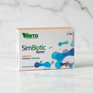 SimBiotic ferm® es un complemento alimenticio diseñado para promover un equilibrio intestinal saludable y mejorar la digestión de manera natural. Su fórmula avanzada combina un mix probiótico de alta potencia con fibra prebiótica y extractos de plantas, lo que favorece el crecimiento de bacterias beneficiosas en el intestino y apoya la función digestiva. Ideal para aquellos que buscan mejorar su salud intestinal, fortalecer el sistema inmunológico y optimizar su bienestar general.