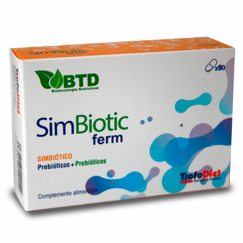 SimBiotic ferm® es un complemento alimenticio diseñado para promover un equilibrio intestinal saludable y mejorar la digestión de manera natural. Su fórmula avanzada combina un mix probiótico de alta potencia con fibra prebiótica y extractos de plantas, lo que favorece el crecimiento de bacterias beneficiosas en el intestino y apoya la función digestiva. Ideal para aquellos que buscan mejorar su salud intestinal, fortalecer el sistema inmunológico y optimizar su bienestar general.