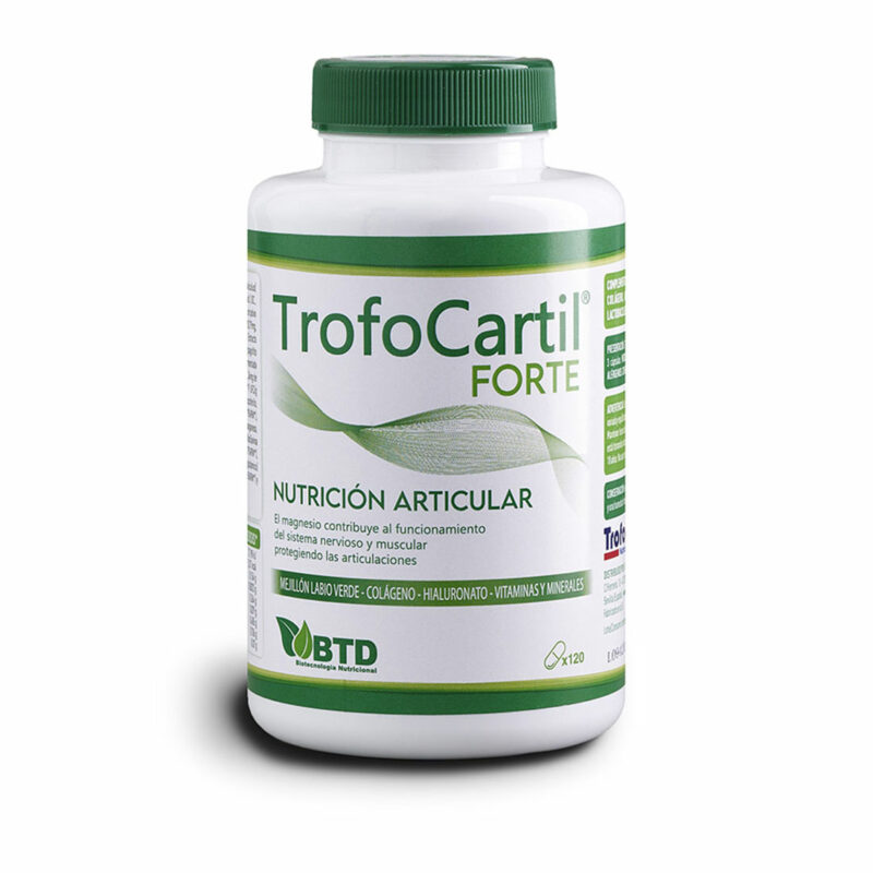 TrofoCartil forte® es un complemento alimenticio especialmente formulado para mantener la salud articular y mejorar la movilidad. Su potente combinación de mejillón de labio verde, extractos naturales y nutrientes esenciales proporciona un apoyo integral para las articulaciones, reduciendo la inflamación y mejorando la flexibilidad.