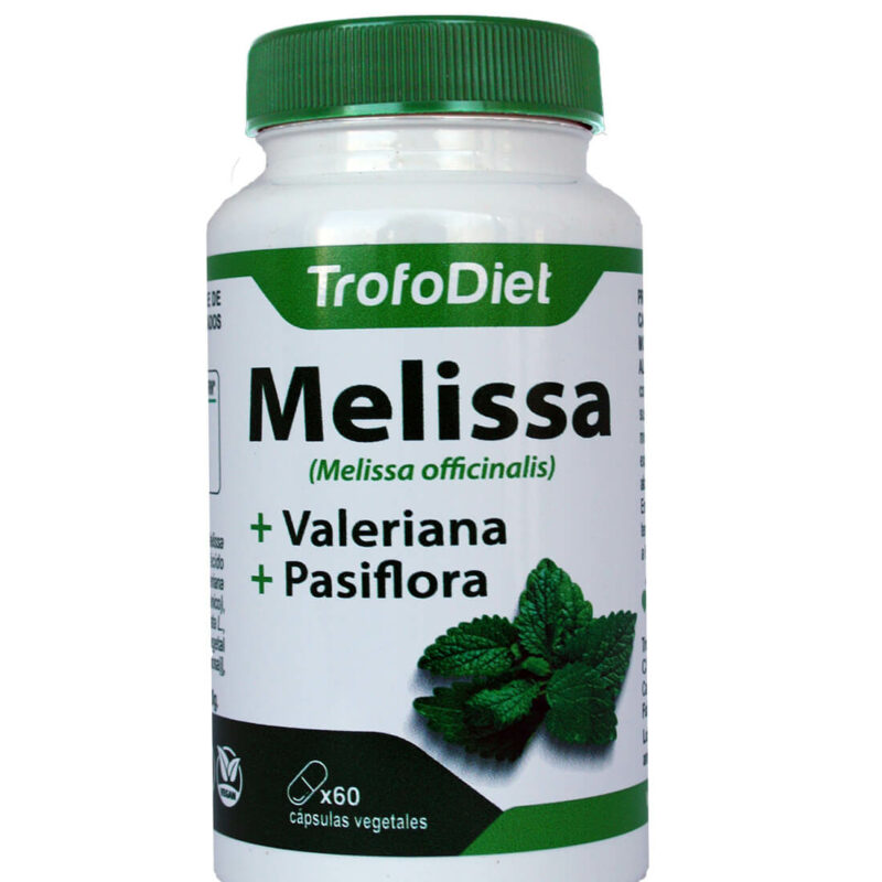 Melissa + Valeriana +Pasiflora 60 cápsulas. Complemento alimenticio formulado para apoyar tu bienestar emocional y ayudarte a mantener la calma en momentos de estrés.