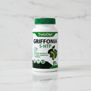 Griffonia 5 HTP con GABA, MAGNESIO,VALERIANA,MINERALES Y VITAMINAS GRUPO B, complemento alimenticio de alta calidad está diseñado para promover el equilibrio emocional, reducir el estrés y favorecer un descanso reparador. Su fórmula combina ingredientes naturales con funciones clave en el sistema nervioso y el estado de ánimo.