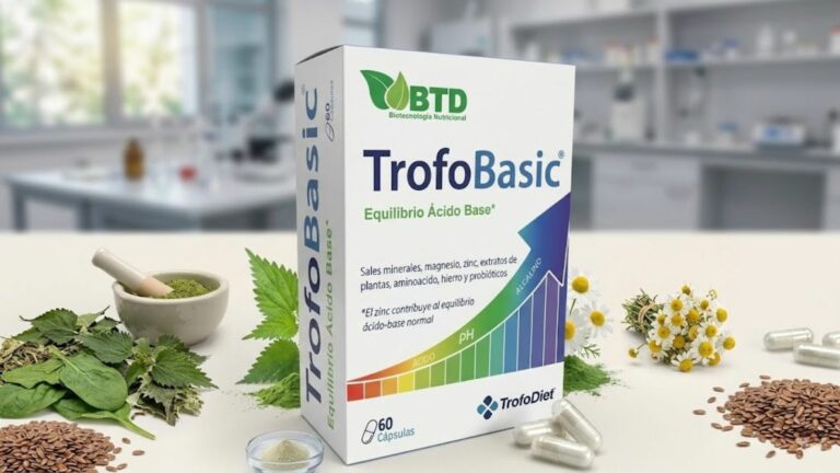 Para devolverle a tu cuerpo su estado óptimo, Laboratorios TrofoDiet ha creado TrofoBasic, una fórmula diseñada para resetear tu metabolismo y ayudarte a sentir la ligereza de un cuerpo en equilibrio.